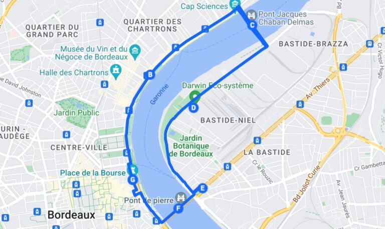 Bordeaux à vélo : boucle le long des quais