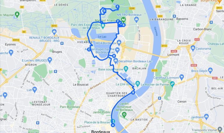 Bordeaux à vélo : tour du lac