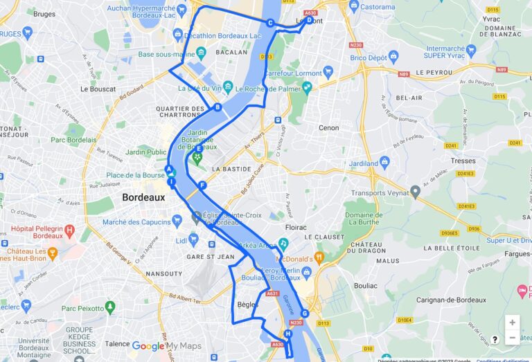 Bordeaux à vélo : Traversée des ponts